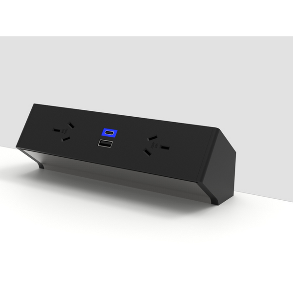 Qiksilva Above Desk Power Delivery USB Fast Charge and Data Rail from