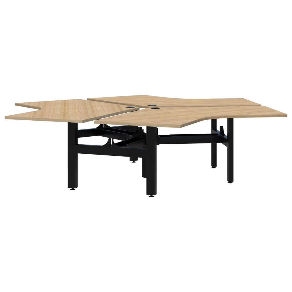 Summit II Fixed Height 120° 3 Pod Desk